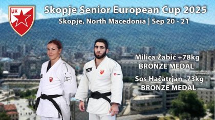 Жабић и Хачатрјан бронзани на Европском купу за сениоре у Скопљу