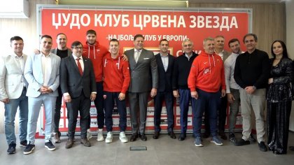 У Звездином Прес центру свечано прослављене светске медаље Михајла Симина и Лазара Ждрала