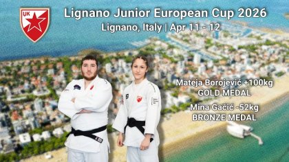 Матеја Боројевић златни, Мина Гачић бронзана на Европском купу уа јуниоре у Лињану